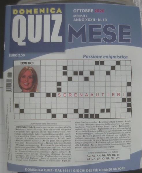 DOMENICA QUIZ MESE
