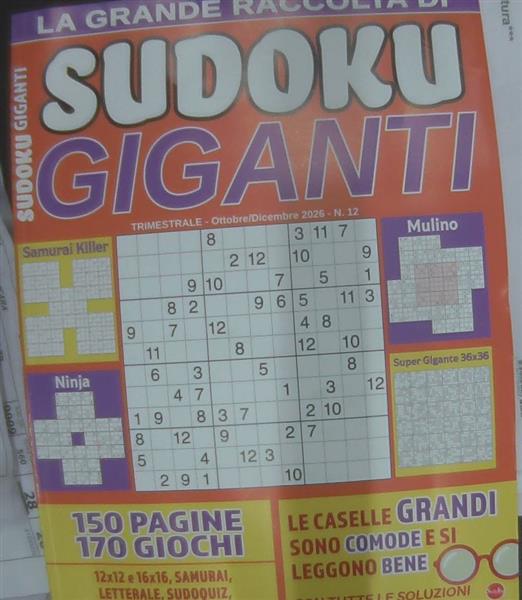 SUDOKU GIGANTI RACCO